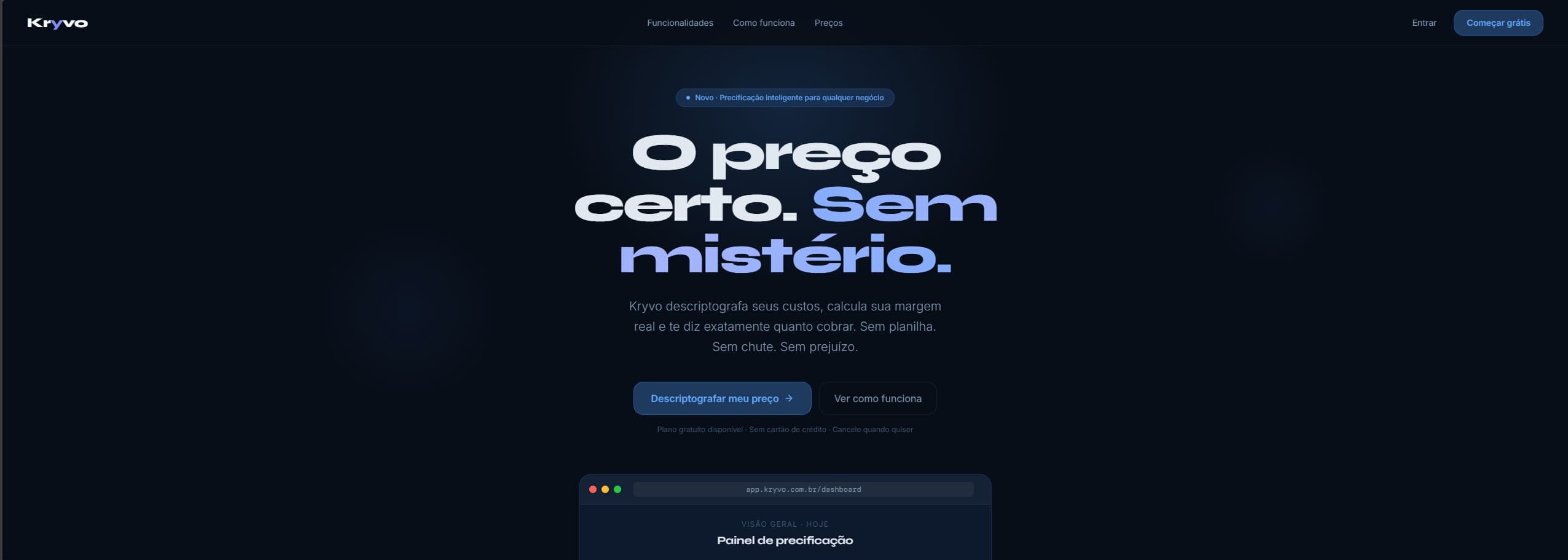 Preview do site Kryvo